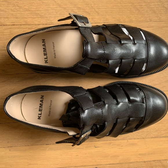 Kleman Shoes - Kleman Dimori Oak shoes in Black leather - Size 37